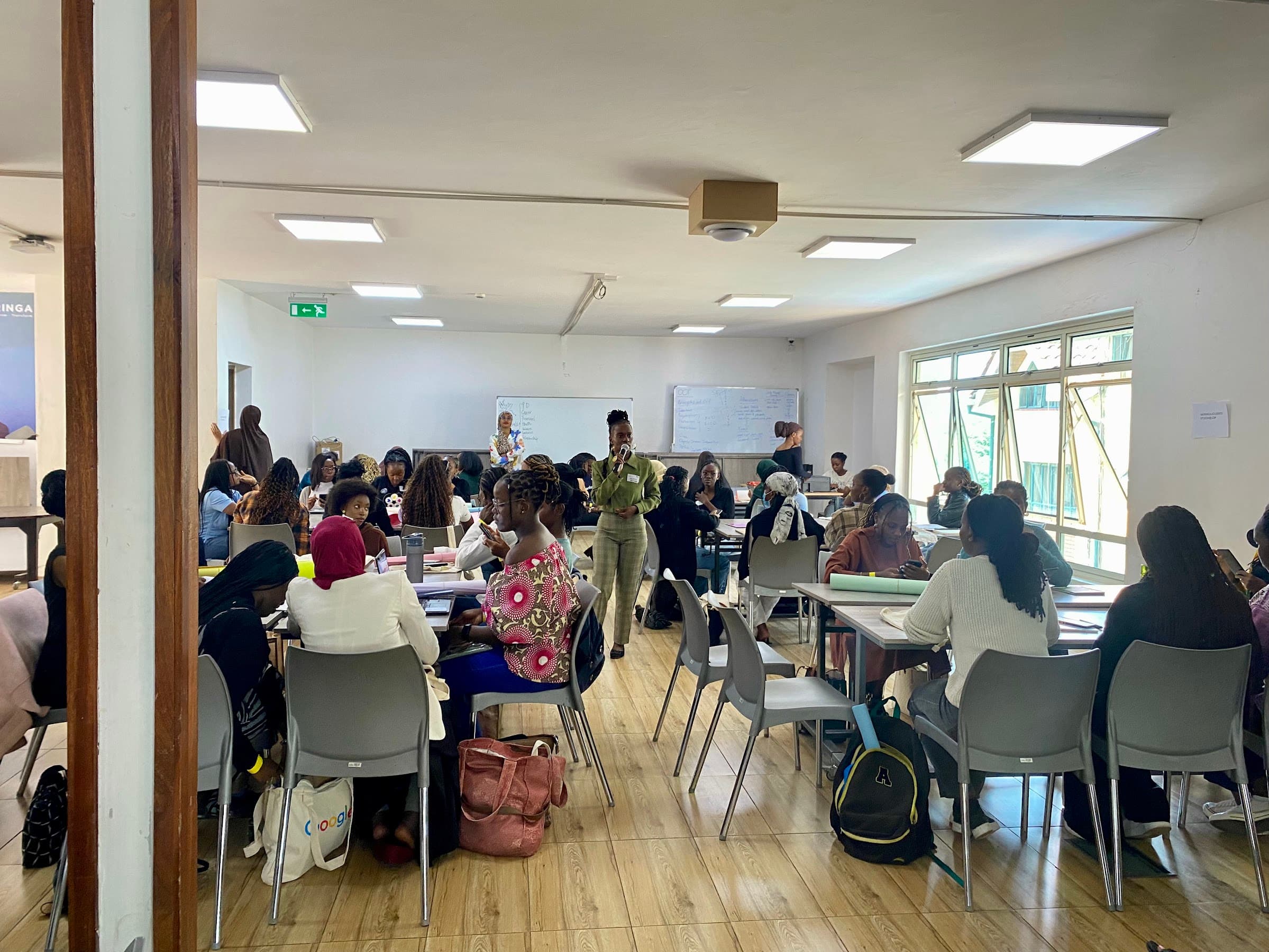 Someone leading a session